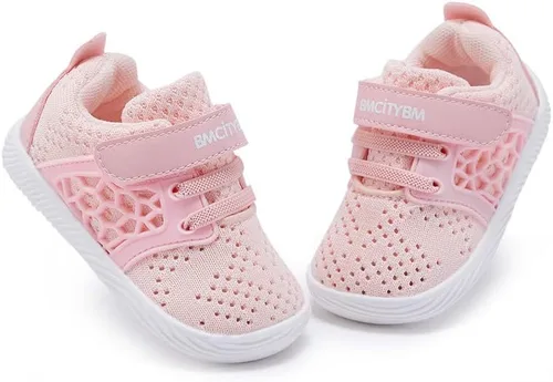 Vista 5 de BMCiTYBM Zapatos para bebé niño y niña de malla transpirable ligeros antideslizantes para primeros caminos 6 9 12 18 24 meses
