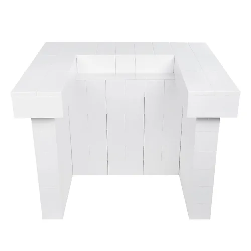 Vista 3 de EverBlock Kit de barra y mostrador en voladizo de 4 pies para uso en el hogar, ventas o eventos Bloques de construcción gigantes Fácil