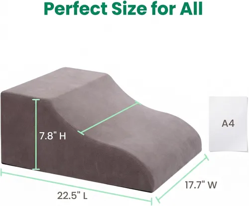 Vista 4 de Almohadas de elevación de piernas, almohada ergonómica de cuña de espuma viscoelástica, almohadas posicionadoras de piernas, cuidado cómodo
