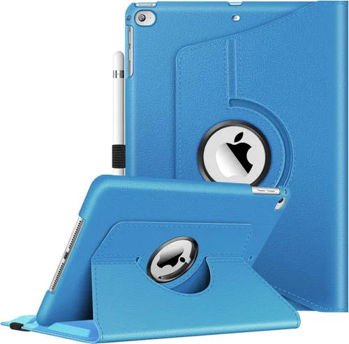 Vista 18 de Fintie - Funda giratoria para iPad 6ª/5ª generación (2018/2017), iPad Air 2 / Air 1 (24.6 cm) - Funda giratoria de 360 grados con pie, función