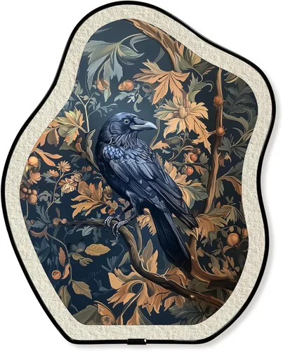 Vista 48 de KVEKVE Dark Academia - Decoración ovalada enmarcada para pared, paisaje gótico, naturaleza, luna Moody, decoración colgante, para pared o mesa