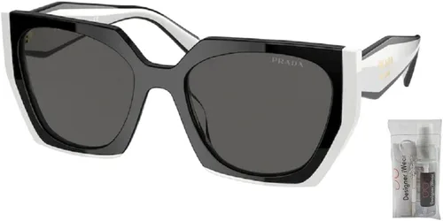 Vista 2 de Prada PR15WS Rectangle Sunglasses for Women + BUNDLE With Designer iWear Complimentary Eyewear Kit