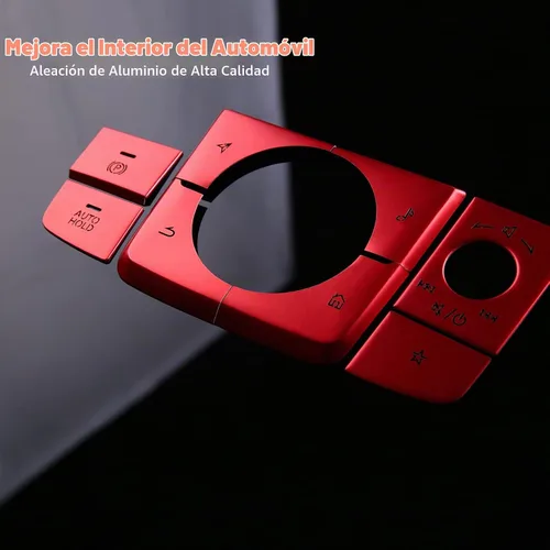 Vista 5 de Para Mazda 3 CX-30 CX-50 Panel De Engranajes Cubierta De Botón - Rojo