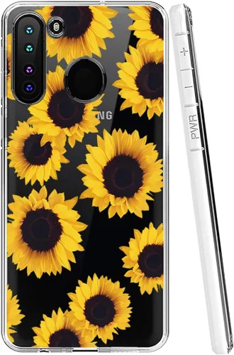 Vista 2 de Funda para Galaxy A21, Samsung A21 para niñas y mujeres, a prueba de golpes, transparente, suave, flexible, TPU delgada, funda protectora