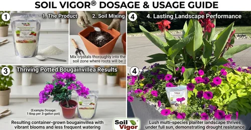Vista 3 de Cristales de almacenamiento de agua (1 libra) – Hidrogel de polímero súper absorbente para jardines, césped y plantas en maceta, reduce el riego
