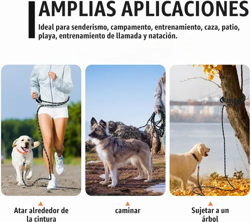Vista 7 de Correa larga para perro, cuerda reflectante, cable de entrenamiento de 15