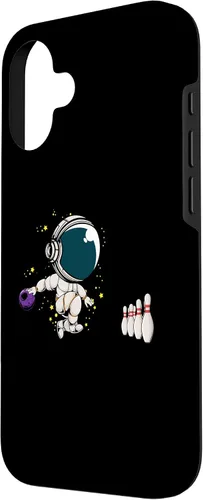 Vista 2 de Astronaut Bowling Player Bowling Ball Pins Bowling Team Case for iPhone 16