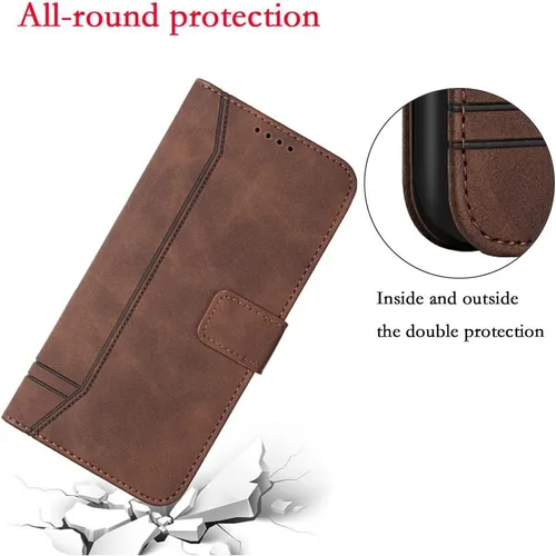Vista 7 de Funda compatible con Redmi Note 11 Pro, Redmi Note 11 Pro con tarjetero y soporte magnético de piel sintética de alta calidad, a prueba de golpes