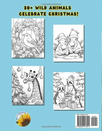 Vista 2 de Christmas Wildlife Adventures A Coloring Book Journey for Ages 4-8