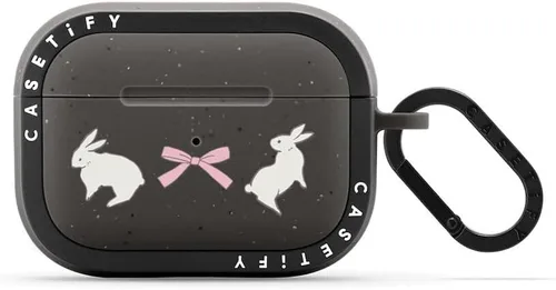 Vista 21 de CASETiFY Bounce Airpods Pro (1ª/2.ª generación) - Funda con anillo, negro Kingsnake - carbón mate