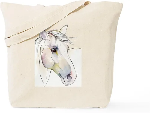 Vista 12 de CafePress Id Rather Be Riding! Bolsa de mano de caballo Bolsa de lona natural, bolsa de compras de tela, Caqui