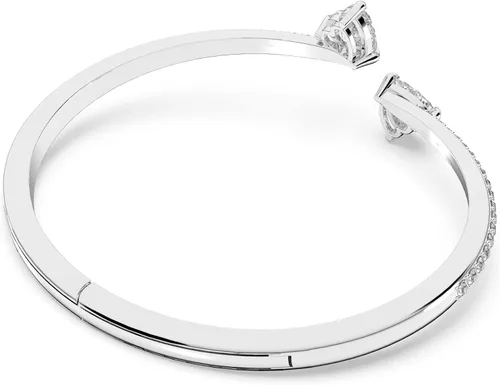 Vista 5 de Swarovski - Colección de pulseras de corazón Soul, acabado de rodio, cristales transparentes