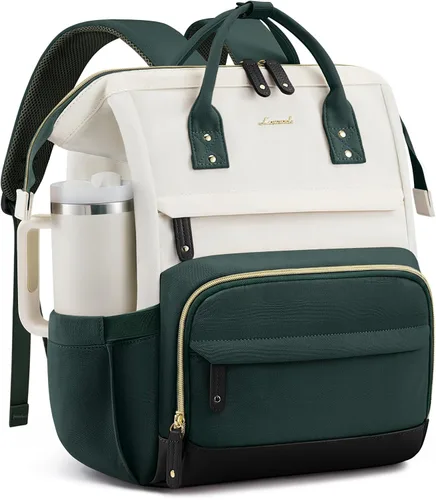 Vista 44 de LOVEVOOK Mochila para laptop para mujer, mochila de trabajo de 15.6 pulgadas con gran capacidad, bolsa de enfermera impermeable, mochila