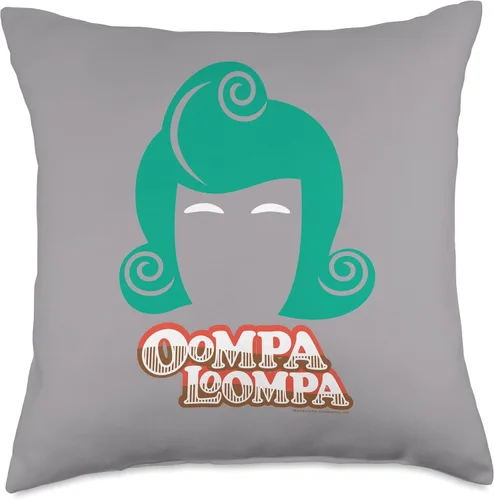 Vista 5 de Willy Wonka Chocolate Factory Oompa Loompa - Almohada (16.0 x 16.0 in), multicolor