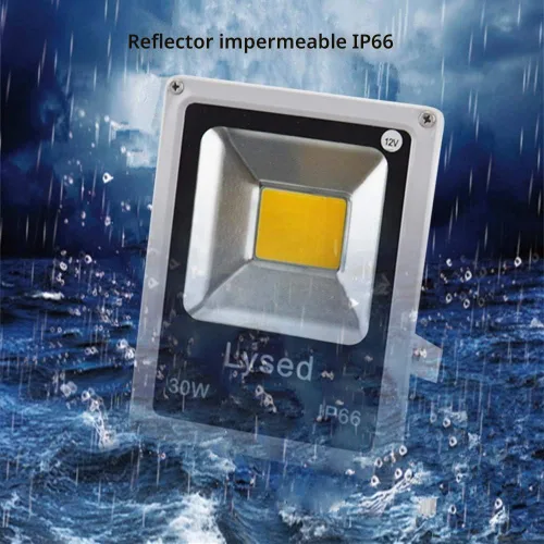 Vista 4 de Luz de inundación de 12 voltios, luces de pesca con arco de 30 W, luces de inundación de bajo voltaje, para exteriores, IP66 impermeable