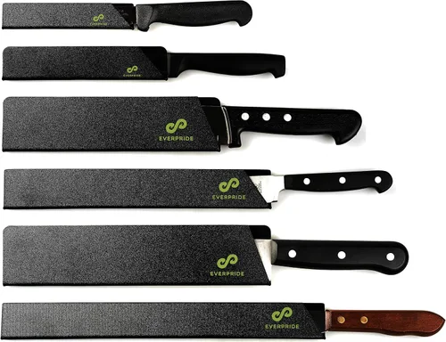 Vista 7 de EVERPRIDE Chef Knife Roll PLUS Juego de protectores de cuchillos (juego de 6 piezas) - Bolsa para cuchillos con capacidad para 10 cuchillos