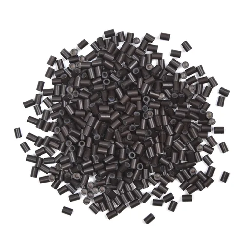 Vista 12 de 200 extensiones de cabello, micro anillos, enlaces, cuentas de anillo de cobre forradas de silicona, cuentas de cabello de 0.138 in para extensiones