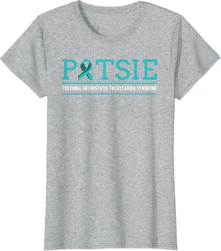 Vista 71 de POTS Dysautonomia Turquoise Ribbon Autonomic Dysfunction T-Shirt Asphalt Grey
