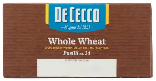 Vista 8 de De Cecco Pasta Fusilli trigo entero, 13.25 oz