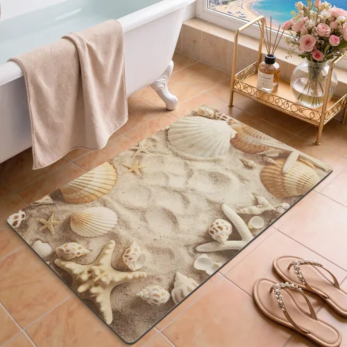 Vista 13 de LUMI Tapetes de baño ultra delgados, superabsorbentes, de secado rápido, antideslizantes, para debajo de la puerta, bañera, lavabo y ducha, 17 x 30