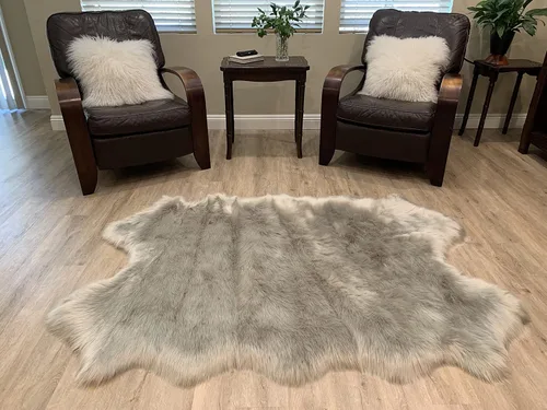 Vista 86 de LAMBZY Alfombra de pelo de oveja sintética, hipoalergénica, súper suave, sedosa para sala de estar, habitación de los niños, sofá