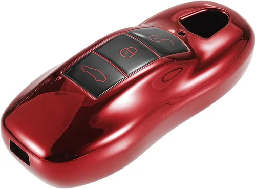 Vista 8 de Funda protectora para llavero de automóvil con control remoto de 3 botones, compatible con Porsche Cayenne Panamera 2011-2017, protección completa