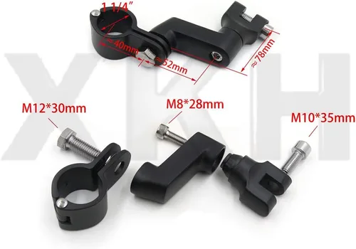 Vista 6 de Abrazaderas de carretera de 1.25" Estriberas de pie grandes compatibles con TRIUMPH ROCKET 3 2300CC [B00YWC7QPE]