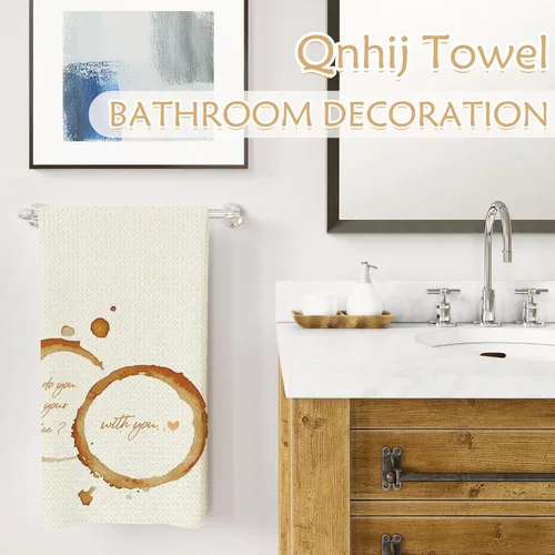 Vista 5 de Toallas de cocina para regalos de café, decoraciones de café para cafetería, 16 x 24 pulgadas