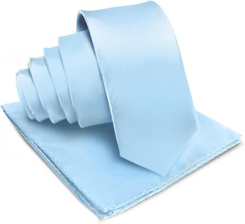 Vista 10 de Juego de corbata de satén sólido y pañuelo de bolsillo para hombre, conjunto de corbata a juego para hombre Ámbar