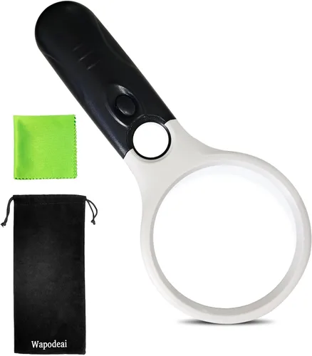 Vista 8 de Wapodeai 3X 45X Alta Ampliación, Adecuado para Leer Apto para joyería, Lnspection, Science (negro)