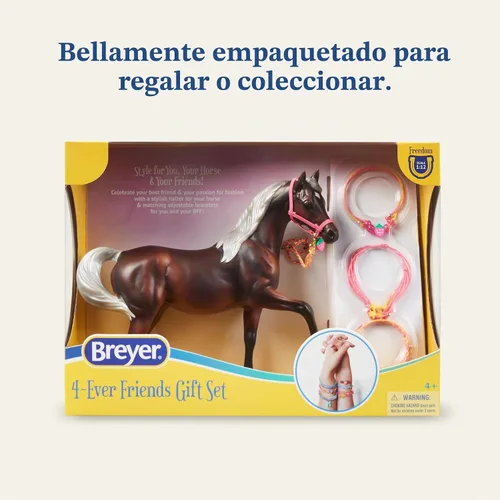 Vista 7 de Breyer Serie Freedom Set de regalo para 4 amigos – Perfección rosa Figura de caballo Modelo B-FS-10438