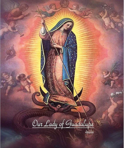 Vista 2 de CafePress Our Lady of Guadalupe Rev 12 - Manta de forro polar Sherpa B Sherpa de 60 pulgadas de largo x 50 pulgadas de ancho