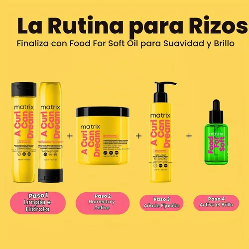 Vista 6 de Crema de Mantenimiento Matrix A Curl Can Dream - Hidrata y Define Rizos Para Cabello Rizado, Crespo y Ondulado, Protege del Estilo con Calor