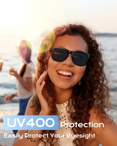 Vista 9 de XO Simple is Beauty Gafas inteligentes con Bluetooth, micrófono y altavoces incorporados, gafas de sol inalámbricas inteligentes con auriculares