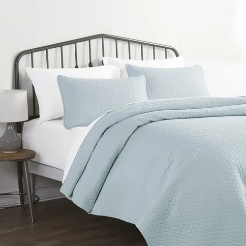 Vista 9 de Linen Market Juego de ropa de cama de 3 piezas color marfil tamaño Queen – Una colcha ligera y edredones lavables a máquina – Incluye colcha