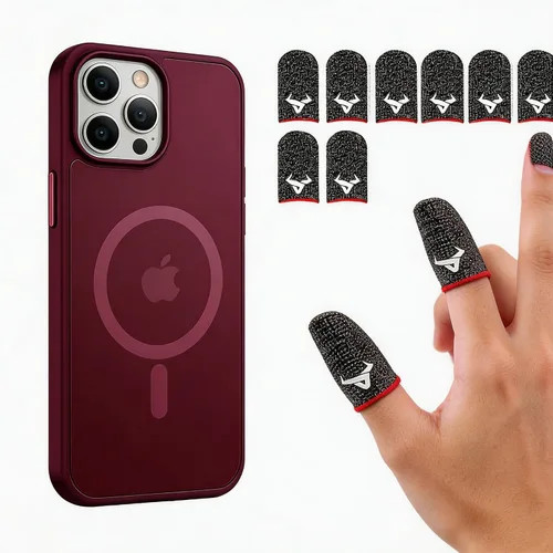Vista 10 de Miracase Funda diseñada para iPhone SE 2022/SE 2020/7/8, funda multicolor de silicona a prueba de golpes (rojo)