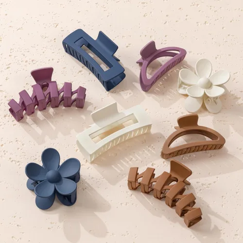 Vista 18 de Sunolga Pinzas de garra para gorras de béisbol, 4 pinzas para el cabello grandes para sombrero de camionero para mujer, pinzas antideslizantes