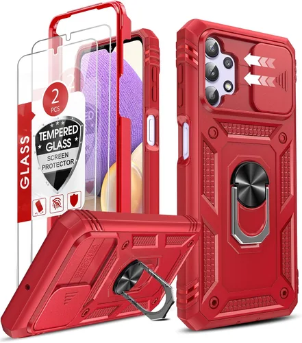Vista 11 de LeYi Funda compatible con Samsung Galaxy A12: 2 protectores de pantalla para Galaxy A12 con cubierta de cámara deslizante, cubierta de grado militar