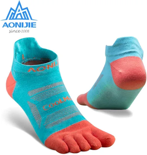 Vista 3 de AONIJIE Toe Socks for Men and Women High Performance Athletic Running Toe Socks