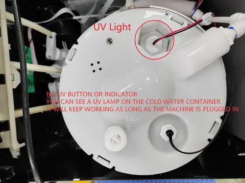 Vista 8 de IKT Dispensador de enfriador de agua autolimpiante, carga inferior para botella de 3-5 galones con bloqueo de seguridad para niños, pantalla LED