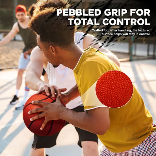 Vista 3 de Lifeworks Rubber Basketball - Made for Indoor and Outdoor Games - Sold Deflated (Pump NOT Included)