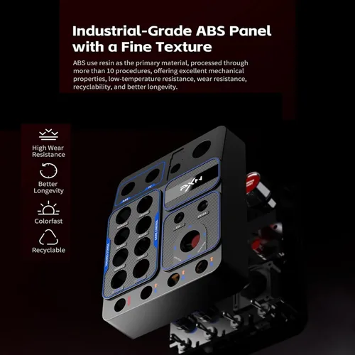 Vista 6 de PXN Caja de botones de simulación de carreras multifuncional para PC con Windows, CB1 Caja de control de centro de instrumentos de simulador