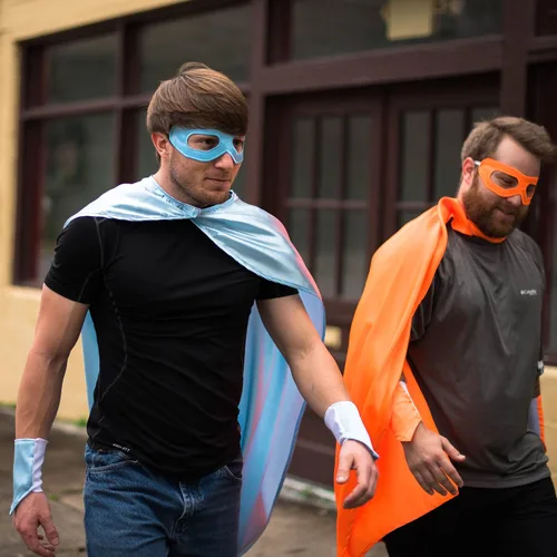 Vista 4 de Everfan Superhero Máscara de Ojos y Powerbands para Hombre