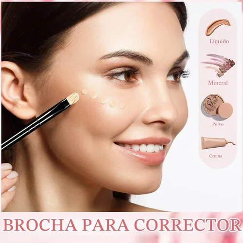 Vista 3 de Patelai - 48 pinceles planos para corrector, herramienta de maquillaje de Negro