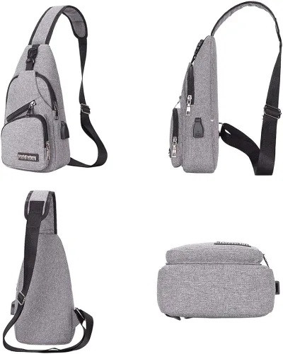 Vista 8 de Peicees Mochila de hombro con puerto de carga USB