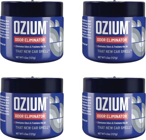 Vista 8 de Ozium Gel eliminador de olores, alternativa al ambientador de 4.5 onzas para humo, mascotas y olores a humedad, removedor de olores de larga