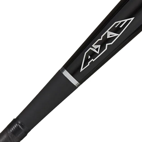 Vista 2 de Axe Murciélago de madera compuesta de arce juvenil de 29 pulgadas, negro con cinta de agarre, extremo ahuecado