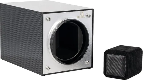 Vista 7 de MOZSLY - Bobinadora de un solo reloj para relojes automáticos adaptador de CA alimentado por batería 12 modos de rotación caja de bobinado con motor