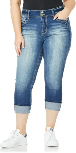 Vista 31 de WallFlower Vaqueros Luscious Curvy de 23.5” de cintura media para mujer, jeans de mezclilla Insta Stretch para juniors Albahaca