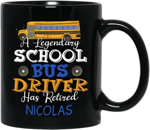 Vista 12 de A Truly Amazing Bus Driver Is Hard To Find, Difficult To Part With & Impossible To Forget Coffee Mug, Personalized Name School Bus Drivers Coffee